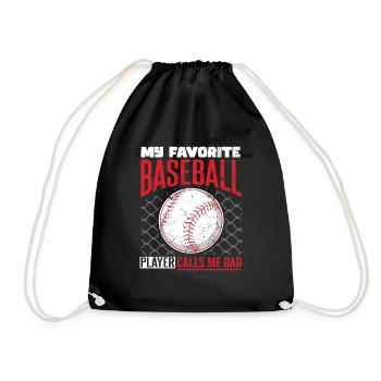 Mon joueur de baseball préféré m’appelle papa - Sac de sport léger - noir - Devant