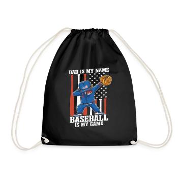 Papa est mon nom Le baseball est mon jeu - Sac de sport léger - noir - Devant