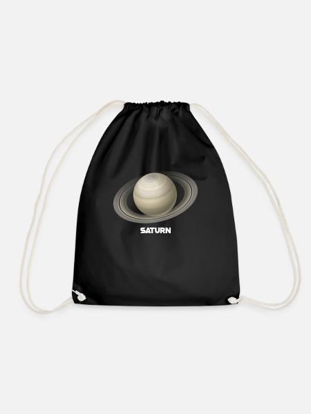 Saturn - Drawstring Bag - black