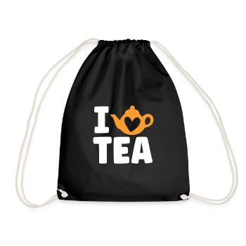 Love Tea Chai Buveur de thé Amateurs de thé Chai Thé - Sac de sport léger - noir - Devant