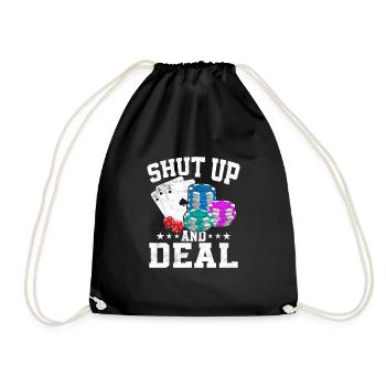 Tais-toi et distribue un joueur de poker - Sac de sport léger - noir - Devant