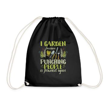 Je jardine parce que c’est mal vu, les gens - Sac de sport léger - noir - Devant
