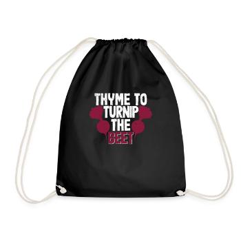 Thym au navet Le navet drôle de jardinage - Sac de sport léger - noir - Devant