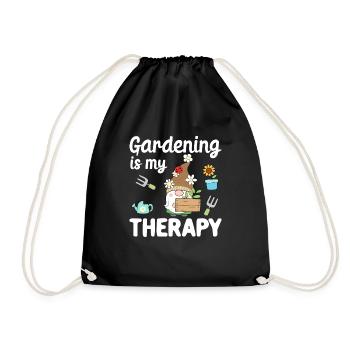 Le jardinage est ma thérapie Agriculteur Planteur - Sac de sport léger - noir - Devant
