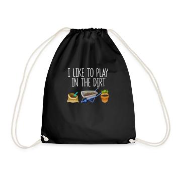 J’aime jouer dans la terre Passe-temps amusant - Sac de sport léger - noir - Devant