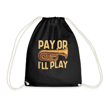 Playing Euphonium - Baryton Tuba Brass Jazz - Sac de sport léger - noir - Devant