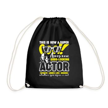 Actor Awesome Actor Looks Like - Drawstring Bag - black - Front