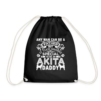 Akita Akita Daddy - Drawstring Bag - black - Front