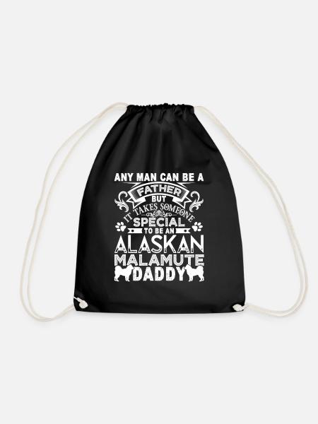 Alaskan Malamute Alaskan Malamute Daddy - Drawstring Bag - black