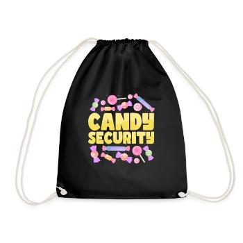 Sweets Sugar Candy Security - Drawstring Bag - black - Front