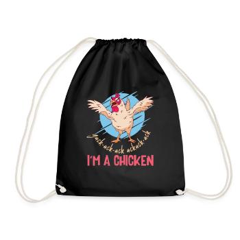 I'm A Chicken Custome Kids - Drawstring Bag - black - Front