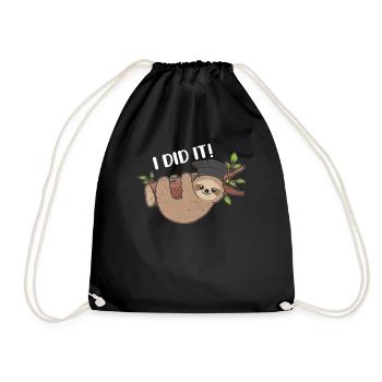 Inertie mignonne graduée paresseuse - Sac de sport léger - noir - Devant