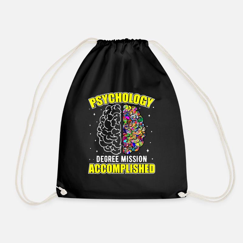 Psychology School Psychologist Student Graphics - Drawstring Bag - black