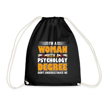Femme diplômée en psychologie Psychologue scolaire - Sac de sport léger - noir - Devant