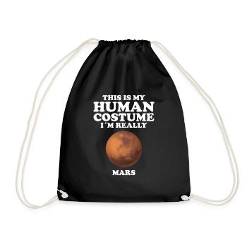 Mars - Drawstring Bag - black - Front