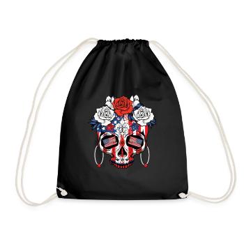 Dia De Los Muertos Independence 4 Juillet - Sac de sport léger - noir - Devant