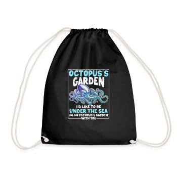 Octopus's Garden Fun Gardening Octopus Octopus Octo - Drawstring Bag - black - Front
