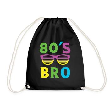 Costume 80s Bro Vintage Retro1980 - Drawstring Bag - black - Front