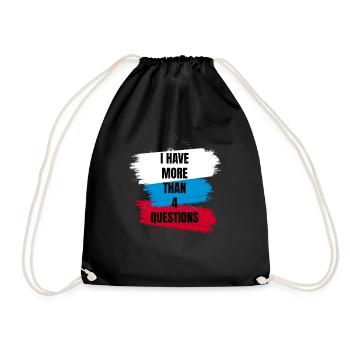 J’ai plus de 4 questions vintage texte simple - Sac de sport léger - noir - Devant