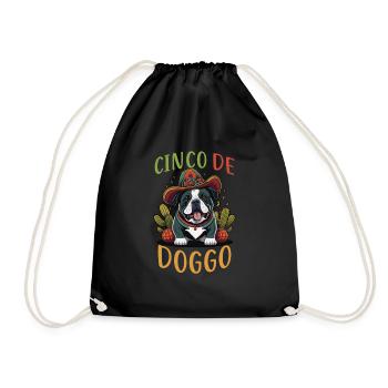 Happy Cinco de Mayo Cinco De Doggo Bulldog - Drawstring Bag - black - Front