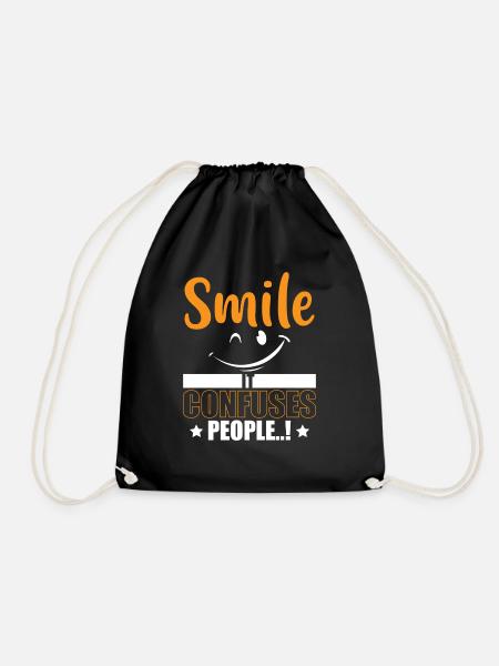 Smile it confuses People - Turnbeutel - Schwarz