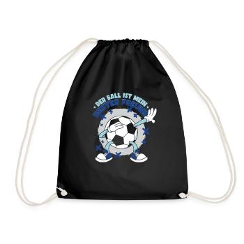 Fußball Dab Kinder Fußballspieler Sprüche - Turnbeutel - Schwarz - Vorne