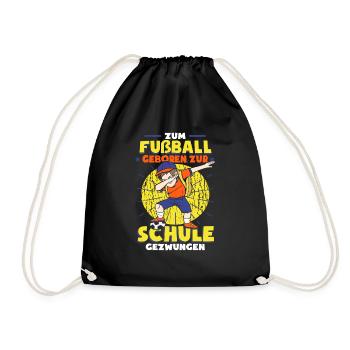 Zum Fußball Geboren Fußballmannschaft Fussballer - Turnbeutel - Schwarz - Vorne