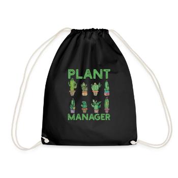 Plant Manager Funny Gardening Cook Plant - Drawstring Bag - black - Front