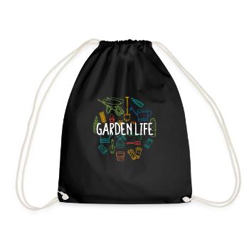 Vie de jardin Drôle drôle d’amoureux du jardinage Plante - Sac de sport léger - noir - Devant