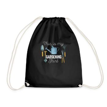 Dies ist mein Gartenarbeit Shirt lustig Gärtner - Turnbeutel - Schwarz - Vorne