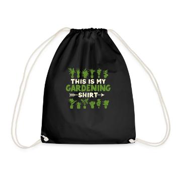 Dies ist mein Gartenarbeit Shirt lustig Gärtner - Turnbeutel - Schwarz - Vorne
