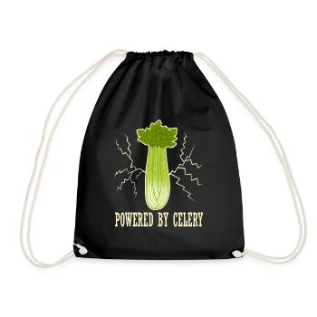 Angetrieben von Vegetables Sellerie Food Leek - Turnbeutel - Schwarz - Vorne