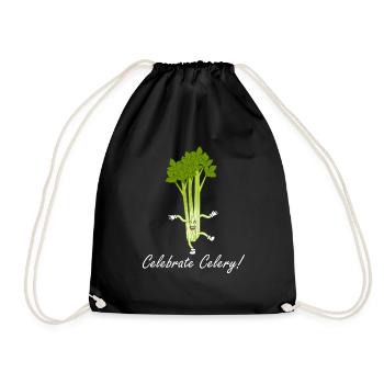 Célébration du céleri : proverbe ironique : - Sac de sport léger - noir - Devant