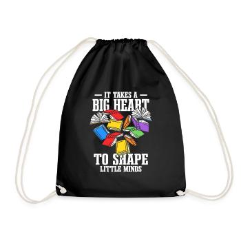 Teacher Quote Teaching Students School - Drawstring Bag - black - Front