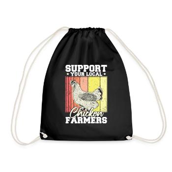 Soutenez votre agriculteur local - Sac de sport léger - noir - Devant