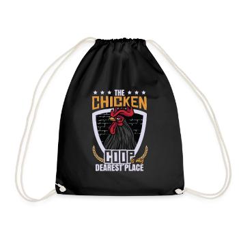 The Chicken Coop - Drawstring Bag - black - Front