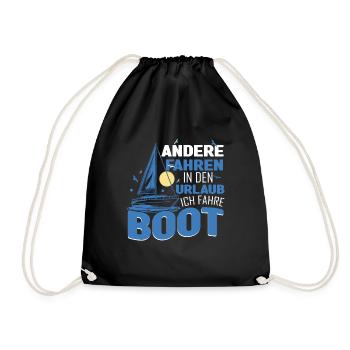 Boot Kapitän Bootsbesitzer - Turnbeutel - Schwarz - Vorne