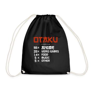 Otaku lifestyle anime liebhaber - Turnbeutel - Schwarz - Vorne