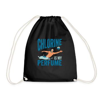 Chlorine Is My Perfume Swimmers Swimming Sports - Drawstring Bag - black - Front