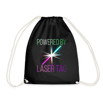 Powered by Laser Tag - Drawstring Bag - black - Front
