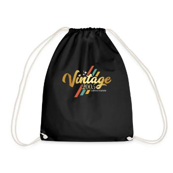 Vintage 2005 Birthday Sayings - Drawstring Bag - black - Front