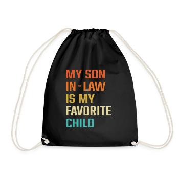 Mon gendre est mon enfant préféré - Sac de sport léger - noir - Devant