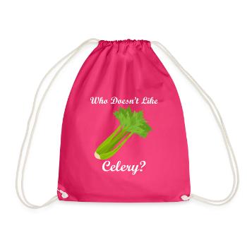 Gesundes Essen Gemüse Sellerie Essen - Turnbeutel - Fuchsia - Vorne