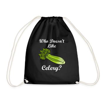 Qui aime le céleri, les légumes sains et les - Sac de sport léger - noir - Devant