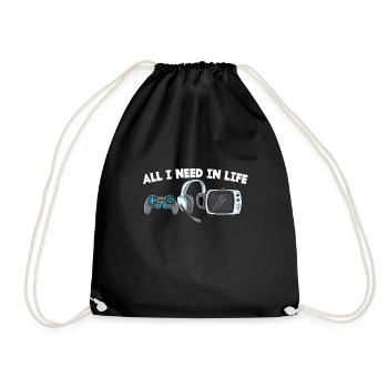 Gaming Gaming Gamers - Drawstring Bag - black - Front