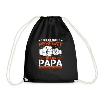 Papa Sprüche Vatertag - Turnbeutel - Schwarz - Vorne