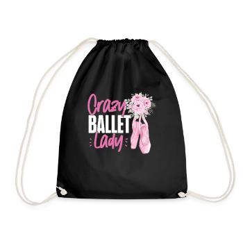 Ballet Dancer Dance Girl Ballerina - Drawstring Bag - black - Front