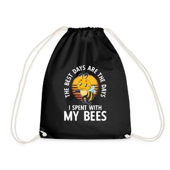 The Best Days Are The Days I Spent With My Bees - Turnbeutel - Schwarz - Vorne