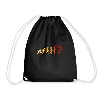 Chef Evolution Chef Cook Funny Stick Figure Chef C - Turnbeutel - Schwarz - Vorne