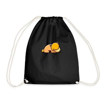 Mignon cheval poney dort - Sac de sport léger - noir - Devant
